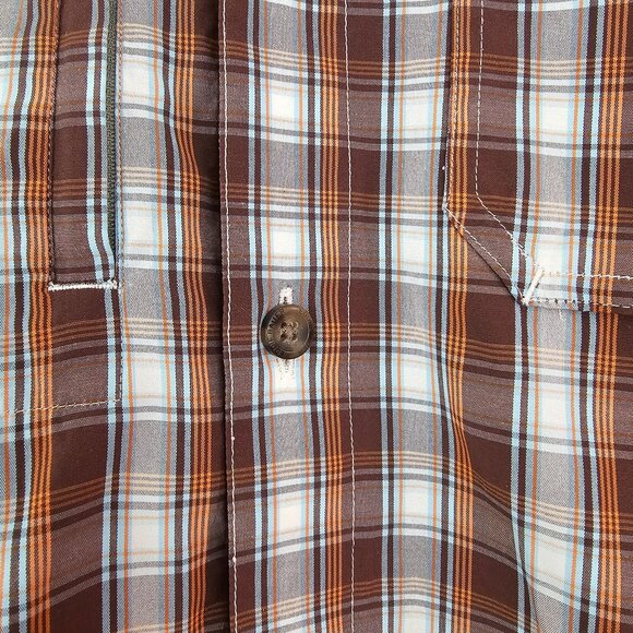 Eddie Bauer Mens Outdoors Plaid Shirt Size Medium Vented Fishing Camping Casual - Picture 3 of 10